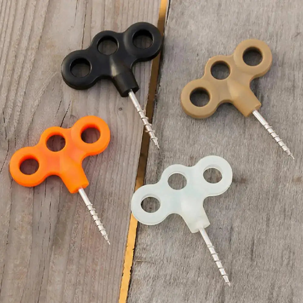 Simples Market ground nails set of 4 with stainless steel screws and colorful plastic heads (orange, black, beige, white)
