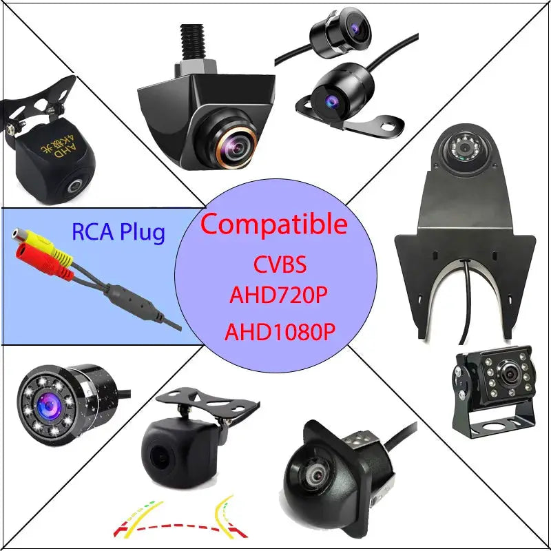 FirstSafe CVBS/AHD car reverse radar monitor system with 4 sensors, Android-ready by Simples Market