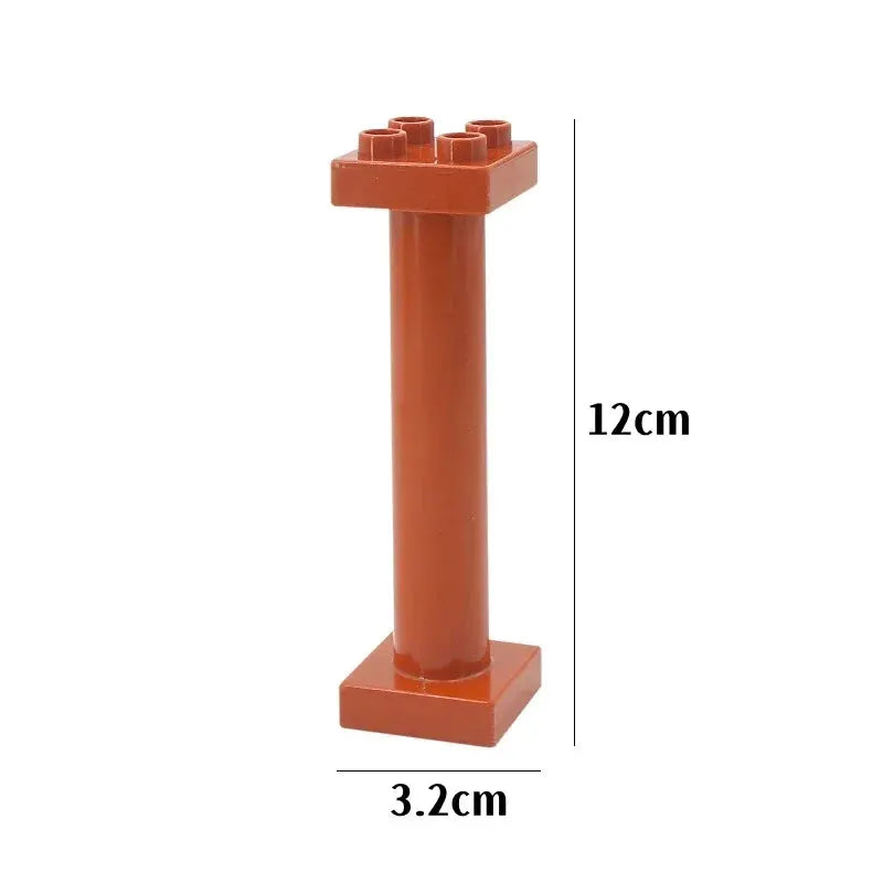 Big Building Blocks Duplo Compatible Large Brick Ferris Wheel Seesaw Slide Swing Educational Toy For Kids