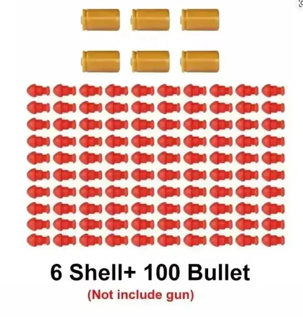 Shell Ejecting Continuous Firing Toy Pistol Airsoft Blowback Building Block Outdoor CS Weapon for Boys and Adults