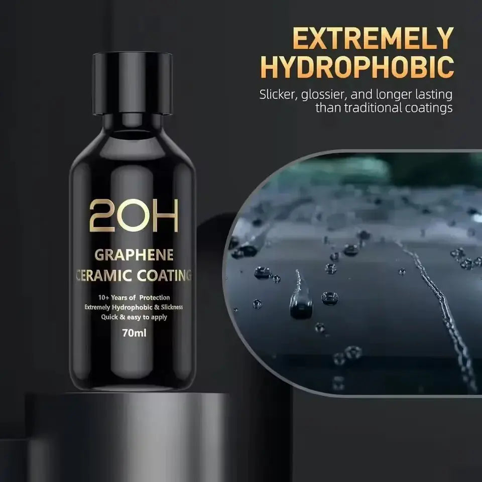 Graphene ceramic coating bottle by Simples Market, black 70ml with 20H protection for professional car detailing