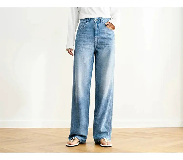 Semir Jeans Women Cool Feeling Wide Leg Floor Length Pants Summer 2025