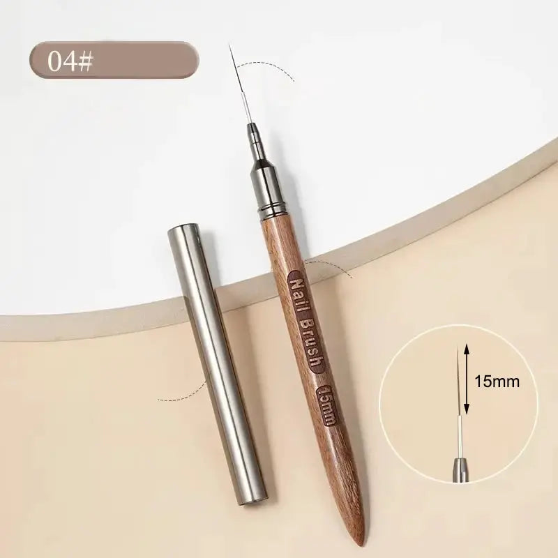 ProNail Craft Wood Handle UV Gel Nail Art Liner Brush for Precision Lines Stripes Flowers and Details