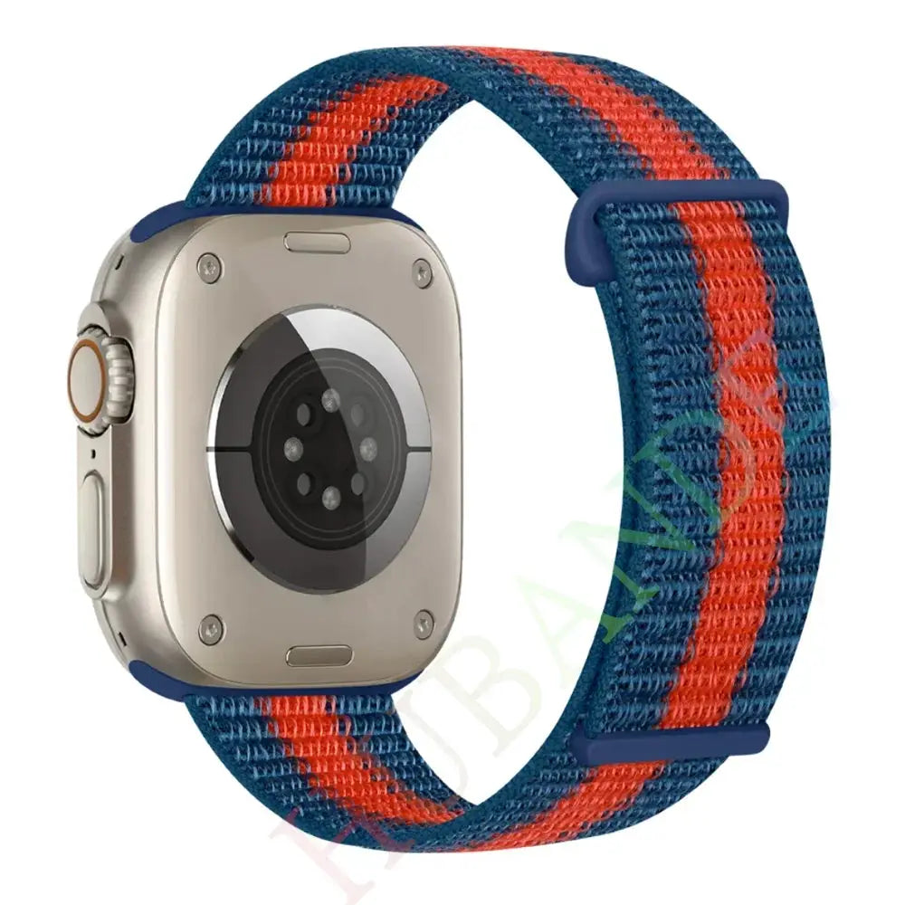 Nylon Strap for Apple Watch 10 42mm 46mm Ultra 2 49mm Breathable Replacement Wristband for IWatch 9 8 7 6 5 4 3SE 45mm 41mm 44mm