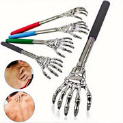 Portable Extendable Back Scratcher Stainless Steel Telescoping Massager For Humans And Pets With Rubber Grip