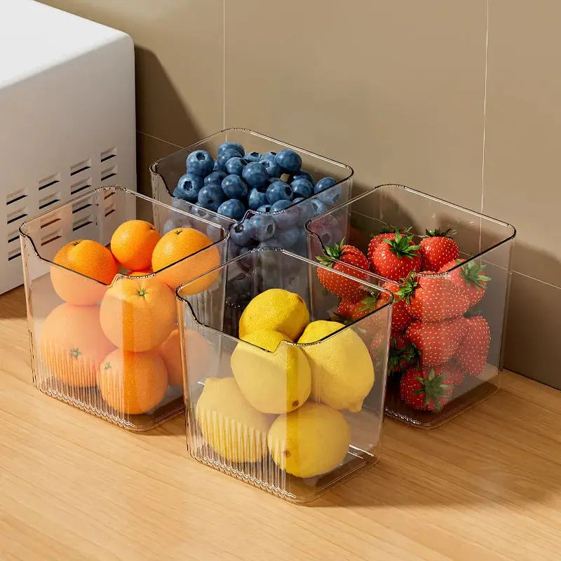 FreshKeep Refrigerator Side Door Storage Box Eco Friendly Plastic Organizer For Fruits Vegetables And Eggs