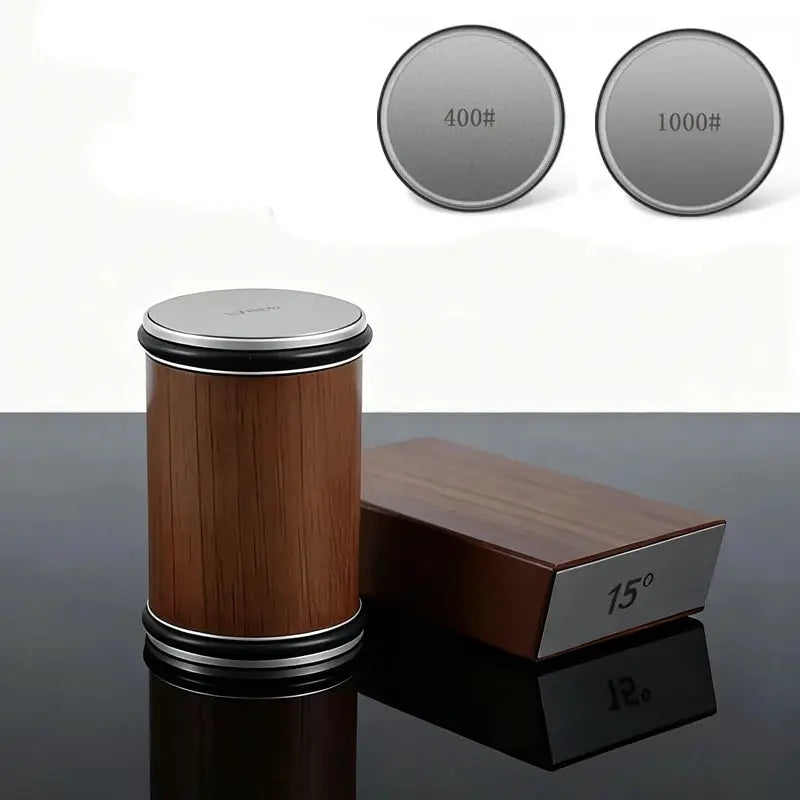Rolling Knife Sharpener With Magnetic Knife Holder And Diamond Sharpening Stones For 15 And 20 Degree Angles