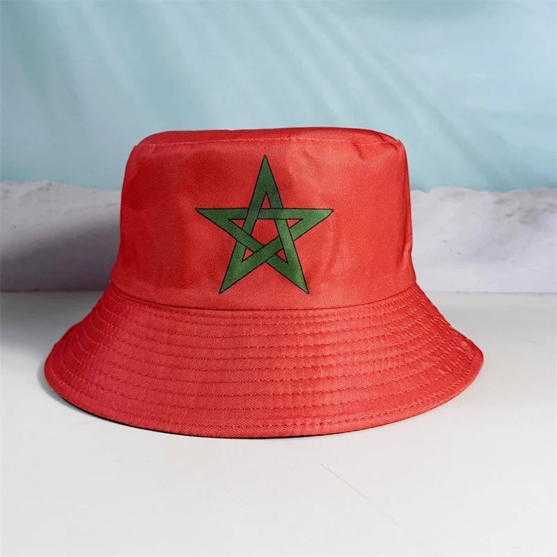 National Flags Reversible Bucket Hat For Men Women Football Fans