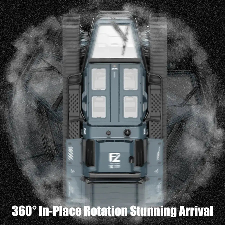 JJRC C8812 LED Light Full Scale Tracked Tank Simulation Model Toy RC Car Drift Remote Control Off Road Vehicle
