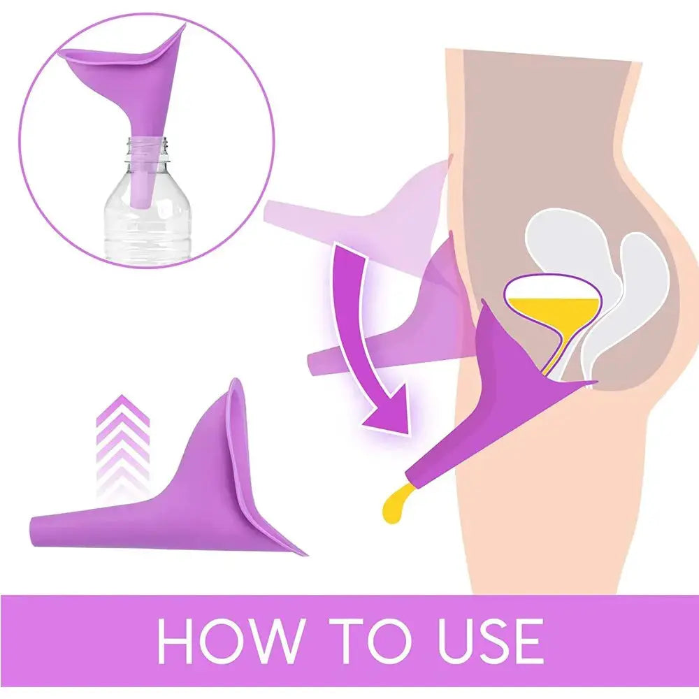 Portable Female Urinal For Women Outdoor Travel Camping Urination Device With Box And Stand Up Funnel
