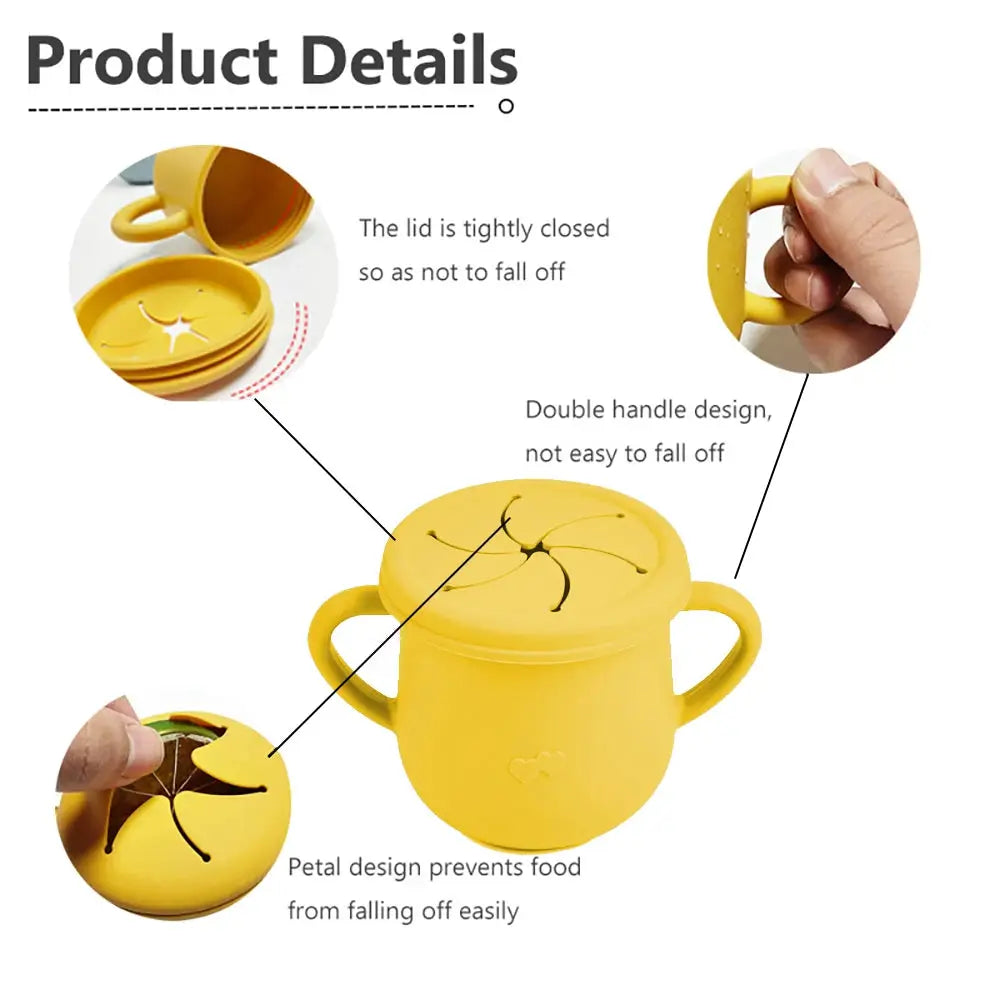 Silicone Baby Straw Cup With Handles And Lids Cute Training Sippy Cup For Toddlers Reusable Feeding Snack Cup