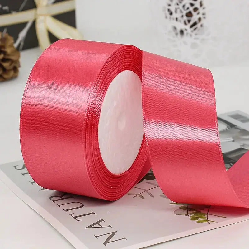 22 Meters Satin Ribbon Assorted Colors 6mm Wide 100 Percent Polyester Gift Wrap Craft Bow