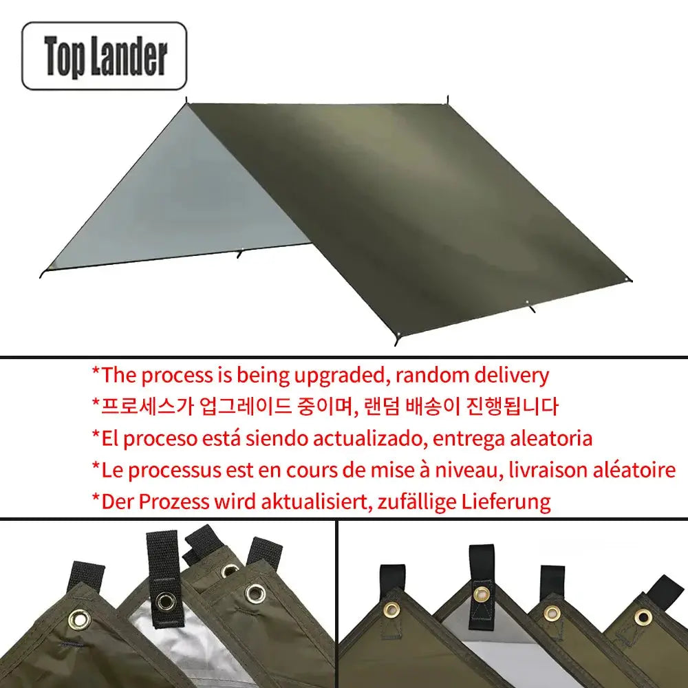 Ultralight Waterproof Tarp Tent 4x4m 5x3m 4x3m 3x3m Camping Awning Sun Shelter Garden Canopy for Outdoor Beach Hiking