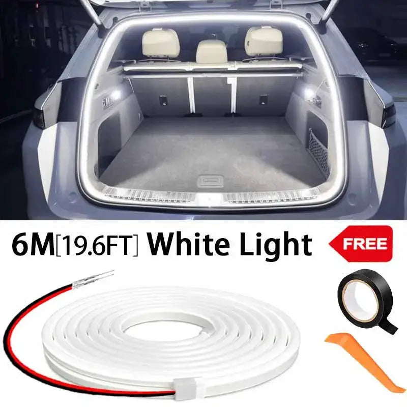 Car LED Trunk Lighting Strip With High Brightness Wiring Free Installation Automatic Sensing Tailgate Ambient Light