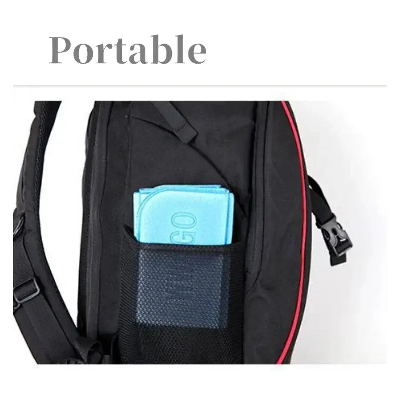 Foldable XPE foam outdoor mat by Simples Market, moistureproof blue portable picnic and camping seat cushion in a backpack pocket