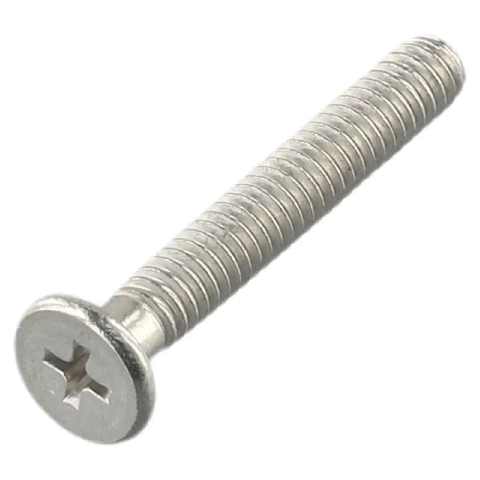 Toilet seat screw, metal bolt with Phillips head, threaded shaft for secure fit