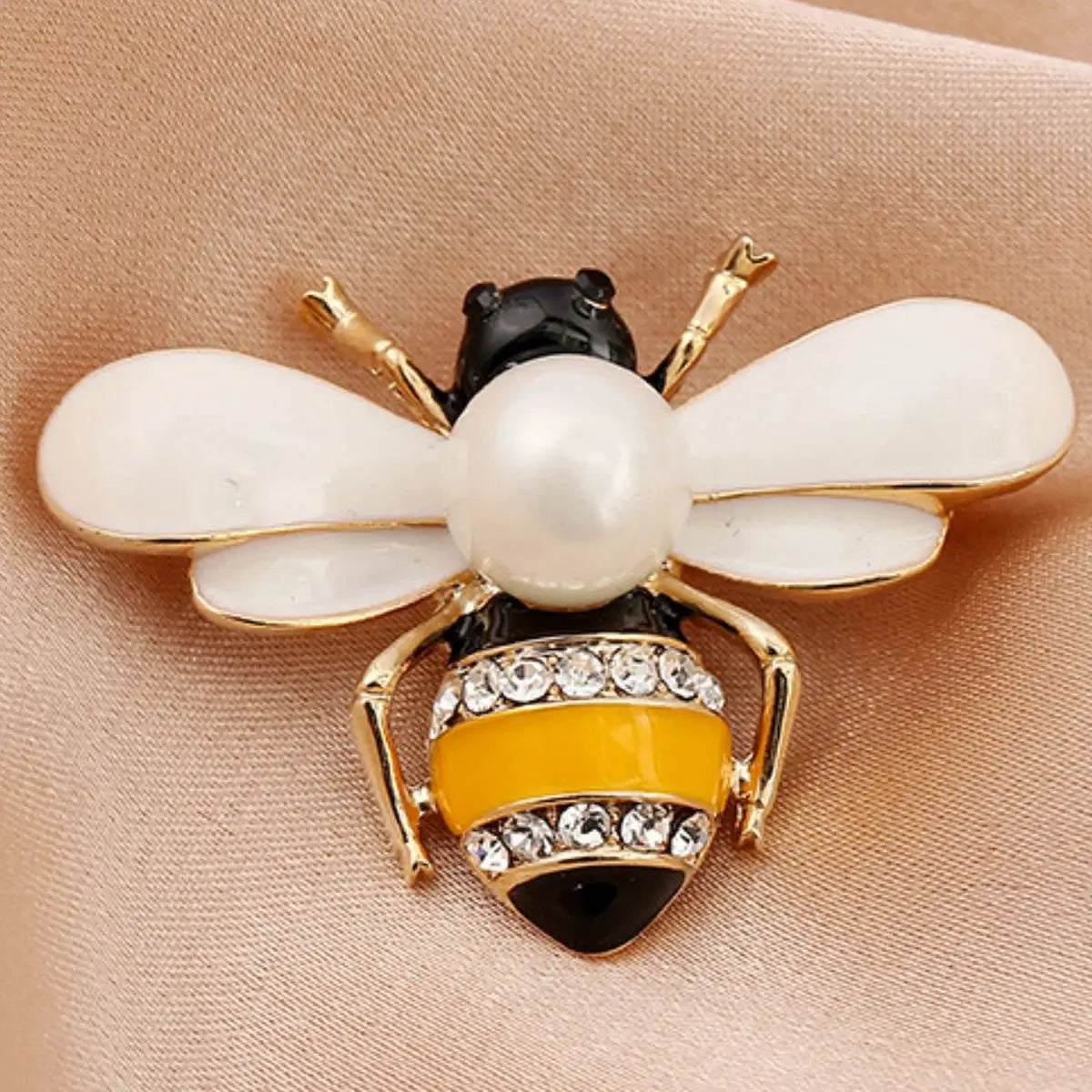 Personalized Imitation Pearl Bee Brooch Pin For Women Jewelry Ideal For Outdoor Dating Party Festival Gifts