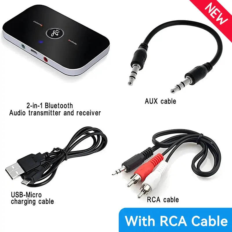 B6 Bluetooth Five Point Three 2 In 1 Transmitter And Receiver Dual Mode Wireless Adapter 3 5mm RCA USB Car TV Headphones