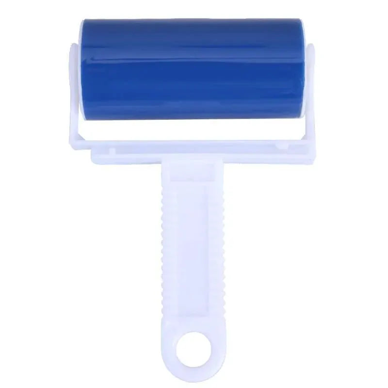 Drum Roll sticky hair remover device cleaner with blue roller and white handle