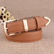 VogueLine PU Leather White Womens Trousers Belt Vintage Pin Buckle for Classic Style and High Quality