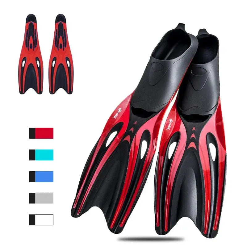 Professional Adult Flexible Comfort TPR Non Slip Swimming Fins Rubber Snorkeling Diving Flippers For Water Sports