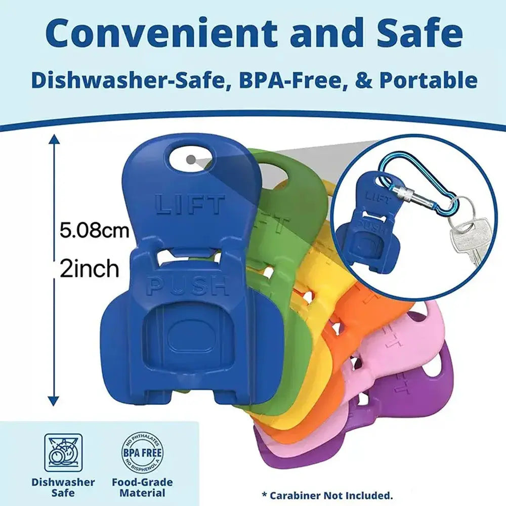 Multi Colored Beverage Can Opener And Protective Lid Set Fits Standard Cans For Parties Barbecues And Beach