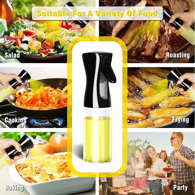 200 300 500 Milliliters Oil Spray Bottle For BBQ Cooking Olive Oil Sprayer Fine Mist Refillable Vinegar Compatible