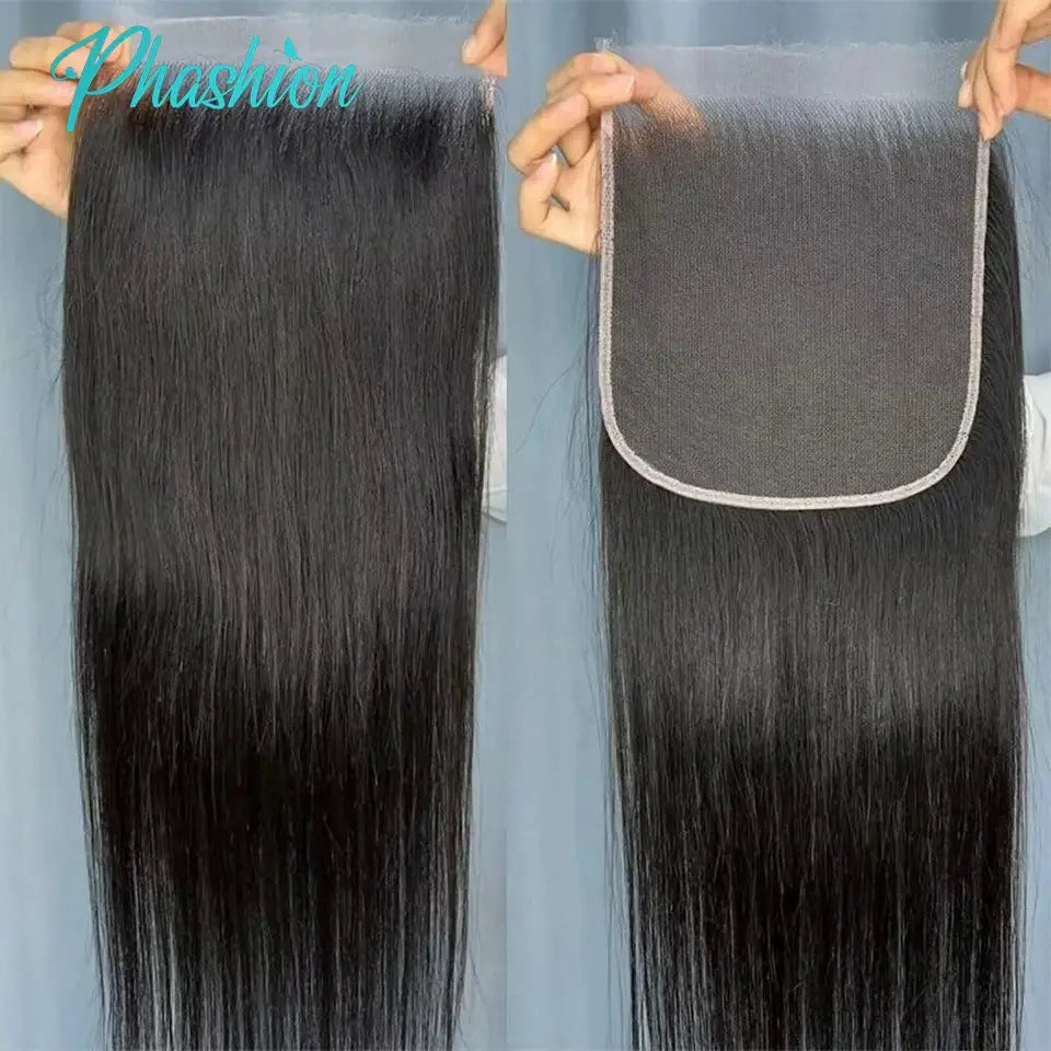 Phashion HD straight lace frontal wig, natural black 100% Remy hair, 13x6/13x4 with Swiss closure 4x4/5x5/6x6
