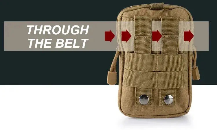 Tactical leg bag by Simples Market in tan with MOLLE straps
