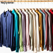 Tajiyane Women's Mulberry Silk Blend Long Sleeve Office Blouse