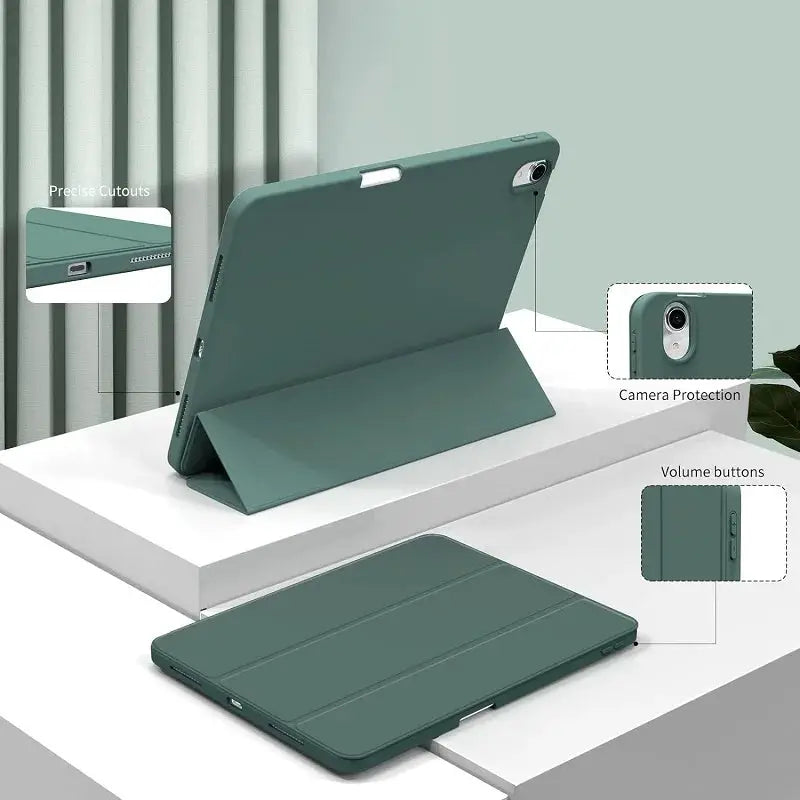 Funda Pencil Holder iPad Case With Durable PU Shockproof Waterproof Protective Cover For All iPad Models