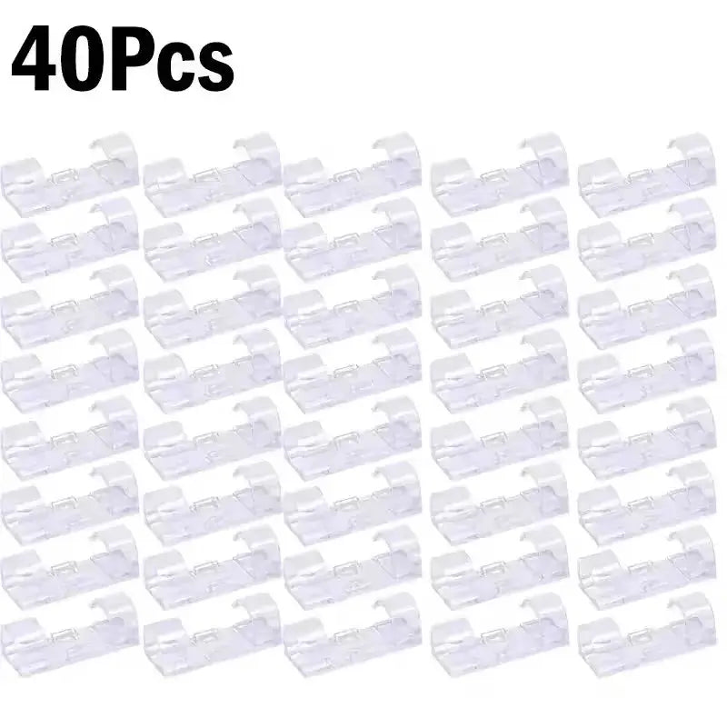 NeatCable Self Adhesive Cable Organizer Clips for Desk and Wall Mount to Manage PC Mouse USB Power Cords