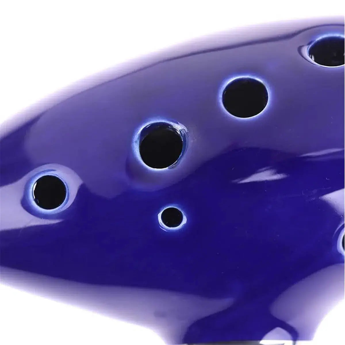 Miwayer 12 Tone Alto C Ceramic Ocarina Musical Instrument With Song Book Neck String And Cord Carry Bag Blue