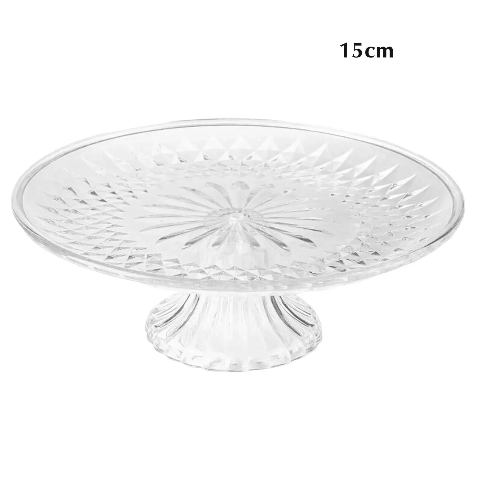 Clear Acrylic Serving Plates Set 15 20 25 30cm Dessert Tray Stand