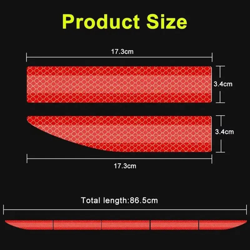 Reflective Warning Tape Car Sticker Anti Collision for Automobile Trunk Night Visibility