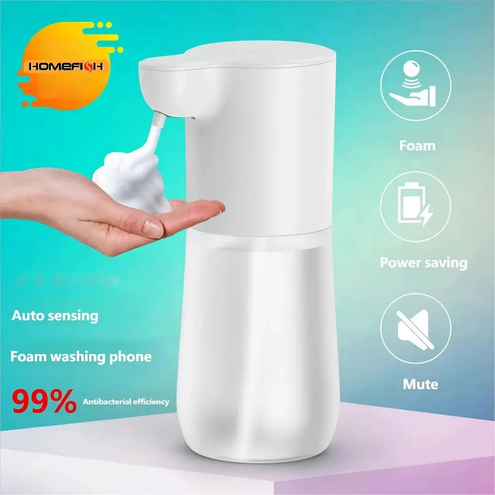 HOMEFISH Smart Sensor Automatic Soap Dispenser 350ml, USB charging, contactless foam sanitizer