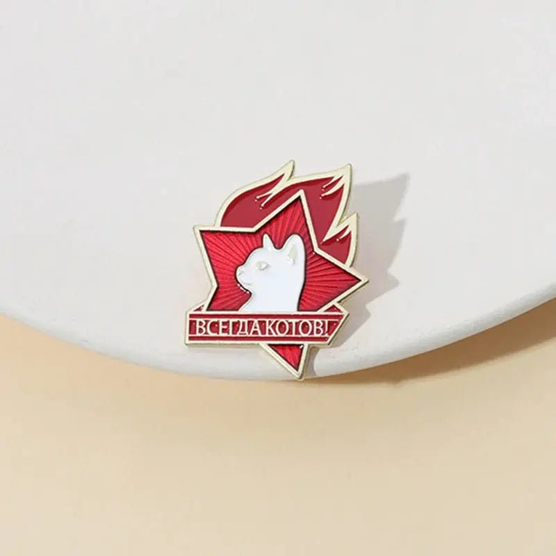 Cat Enamel Pins Star Brooches Lapel Pins Cartoon Jewelry Gift For Cat Lovers Miss Zoe - Simples Market