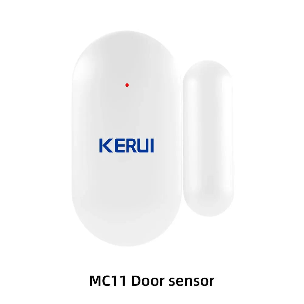 Kerui MC11 2-piece door sensor set with main unit and magnetic contact, white