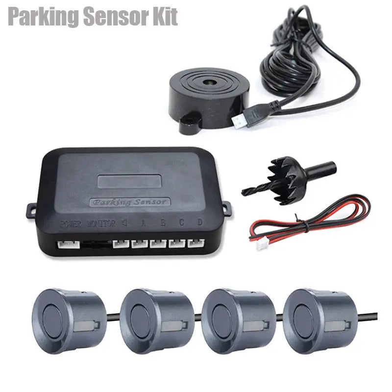 Parking sensor kit Simples Market Risingon 12V 4-sensor car system with control box, buzzer and wiring