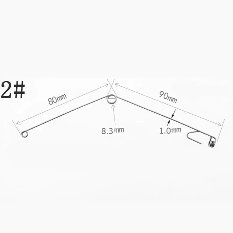Rustproof Fishing Line Splitter With Automatic Spring Ejection Double Hooks Contactor Space Bean Line Swivel Outdoor Jig Accessory
