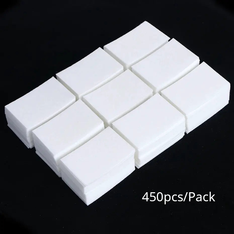 Simples Market lint-free nail polish remover pads, white cotton pads, 450pcs pack