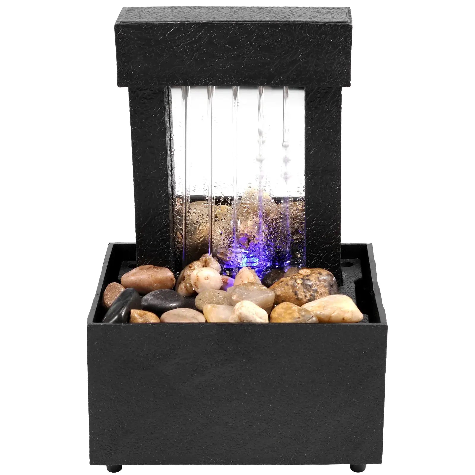 Tabletop Waterfall Fountain For Relaxation And Meditation Desktop Decor With Soft Ambient Lights And Mothers Day Gift