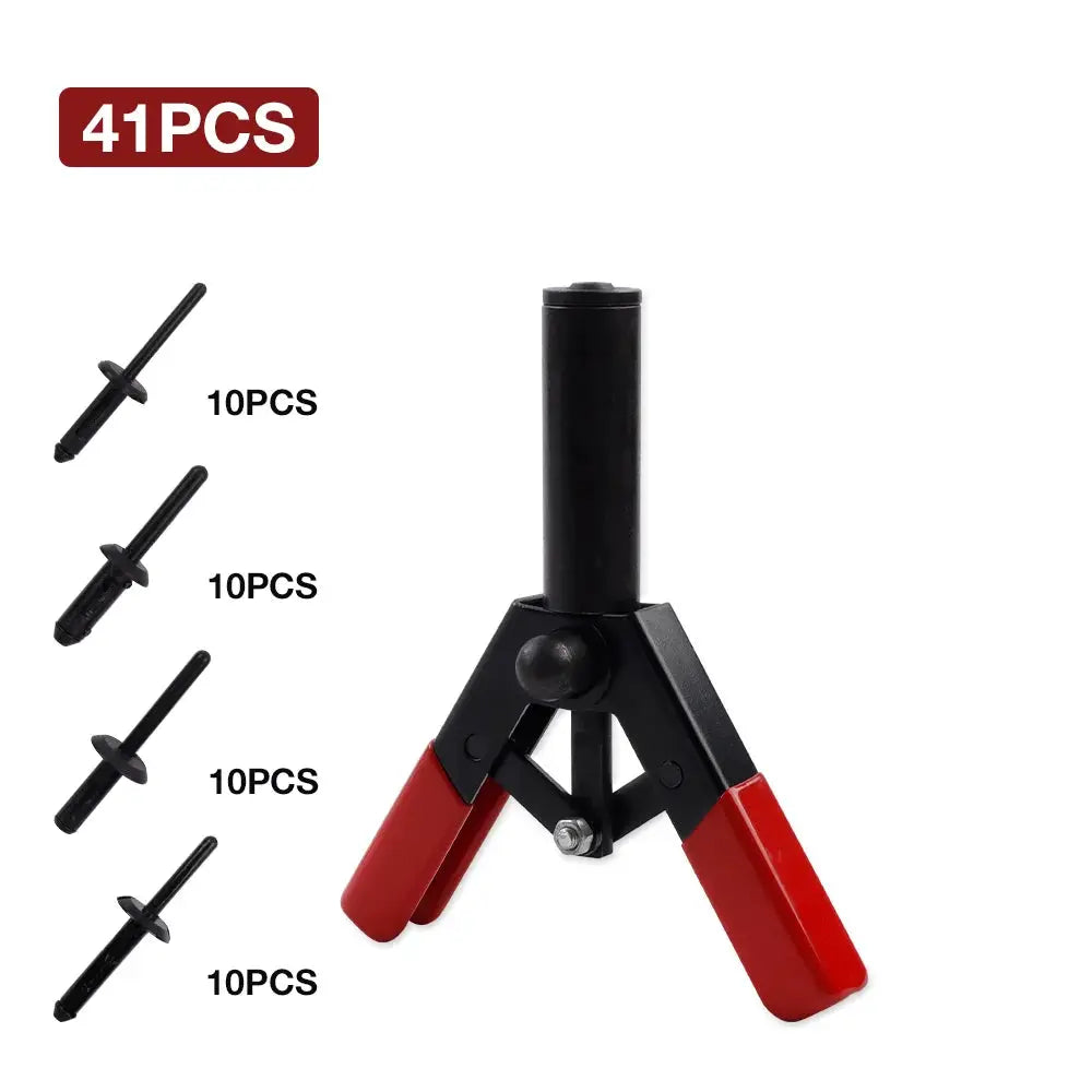Plastic Rivet Gun Kit For Fastening Door Panels And Automotive Interiors With Nylon Blind Rivets