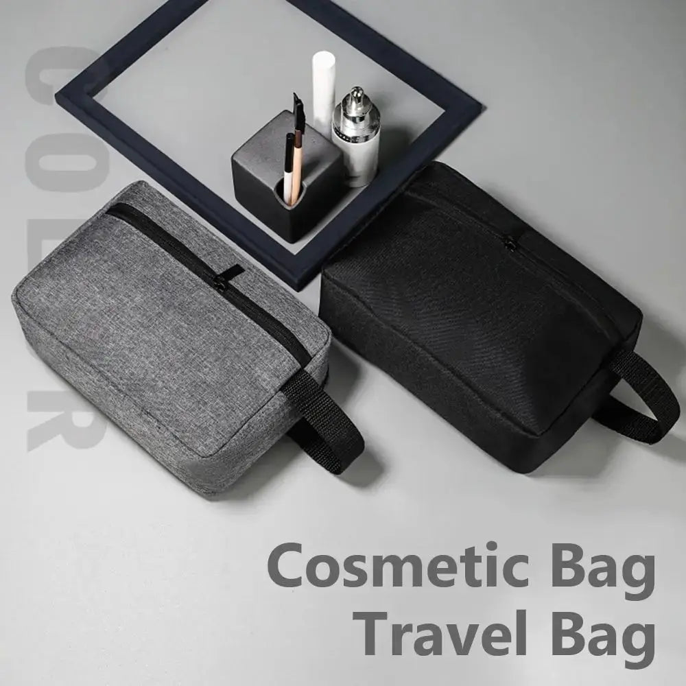 VoyageLux Unisex Travel Toiletry Bag Waterproof Cosmetic Case Durable Canvas For Men And Women