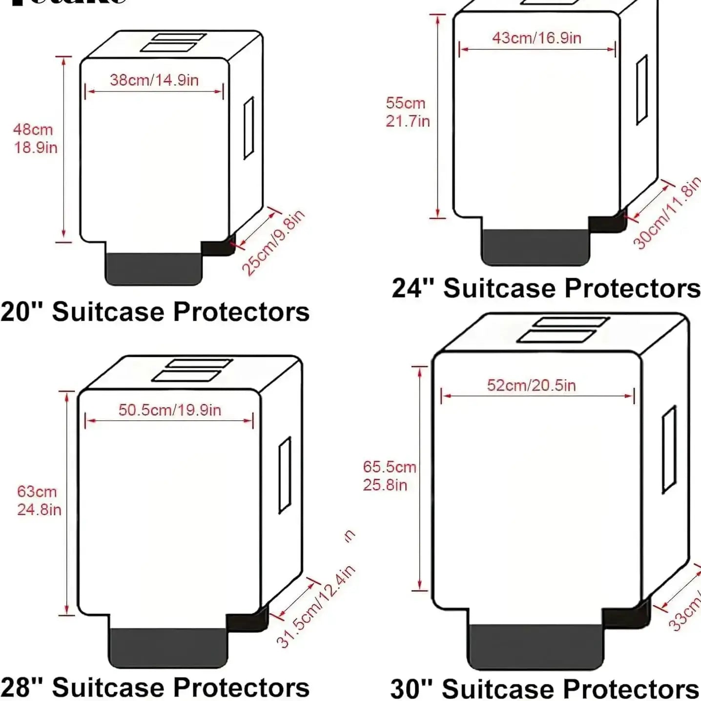 ClearGuard Transparent PVC Luggage Protective Cover Wear Resistant Shield For Travel And Easy Visual Identification