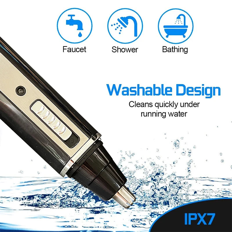 4 In 1 Rechargeable Nose Trimmer And Beard Trimmer For Men With Ear And Eyebrow Hair Removal Clean Machine