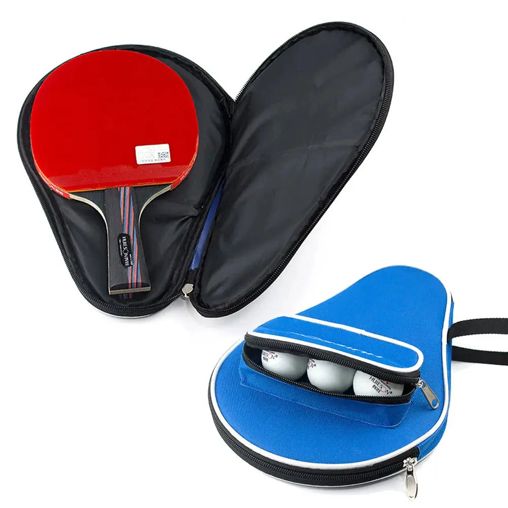 One Piece 30x20cm Table Tennis Racket Bag Black Blue Oxford Cloth Racket Case For Paddle Balls Storage
