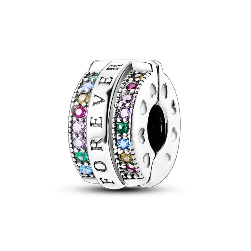925 Silver Charms Beads for Pandora Style Bracelets Women Animal Charms in Blue Red Green Pink Yellow Gift