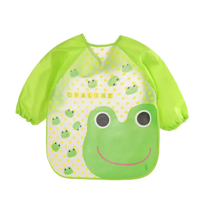 Waterproof EVA Full Sleeve Baby Bibs For Kids Long Sleeve Feeding Smock Apron Eating Breastplate Infant Clothing