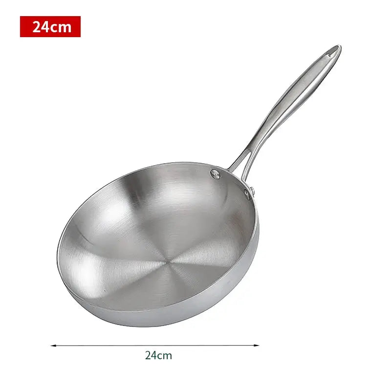 11 Inch 304 Stainless Steel Frying Pan Nonstick Skillet For Gas And Induction Cooktops